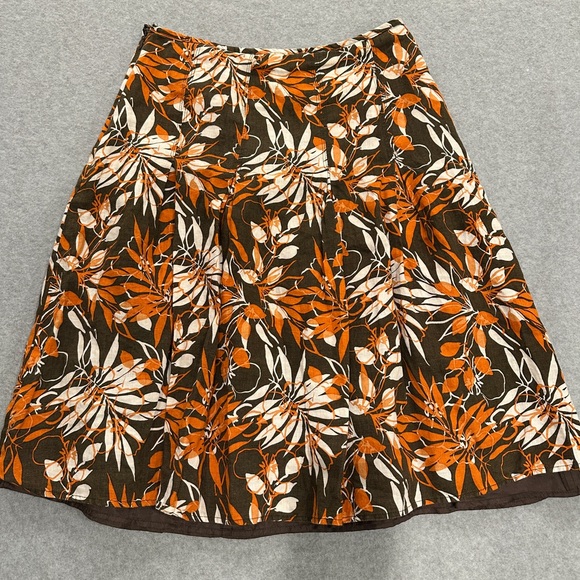 Ecologie 100% linen Floral A-line skirt - Picture 9 of 9